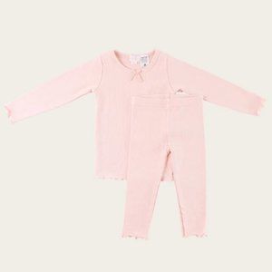 NEW Jamie Kay Size 4 Organic Cotton Winter Pyjama Set in Blush